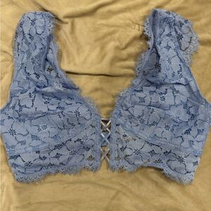 Free People Lace Bralette in Soft Blue